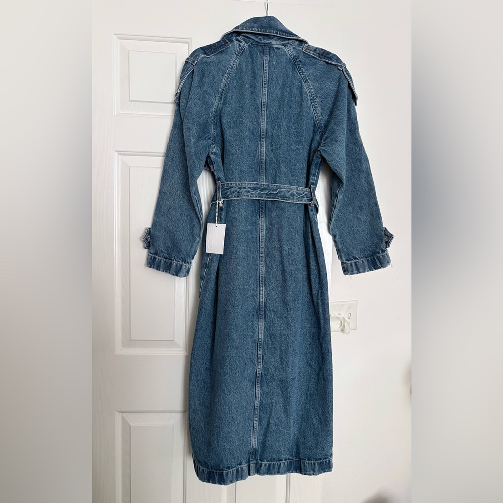 ETICA denim Jacques Trench Coat ✨NWT $398 Small - Picture 4 of 13
